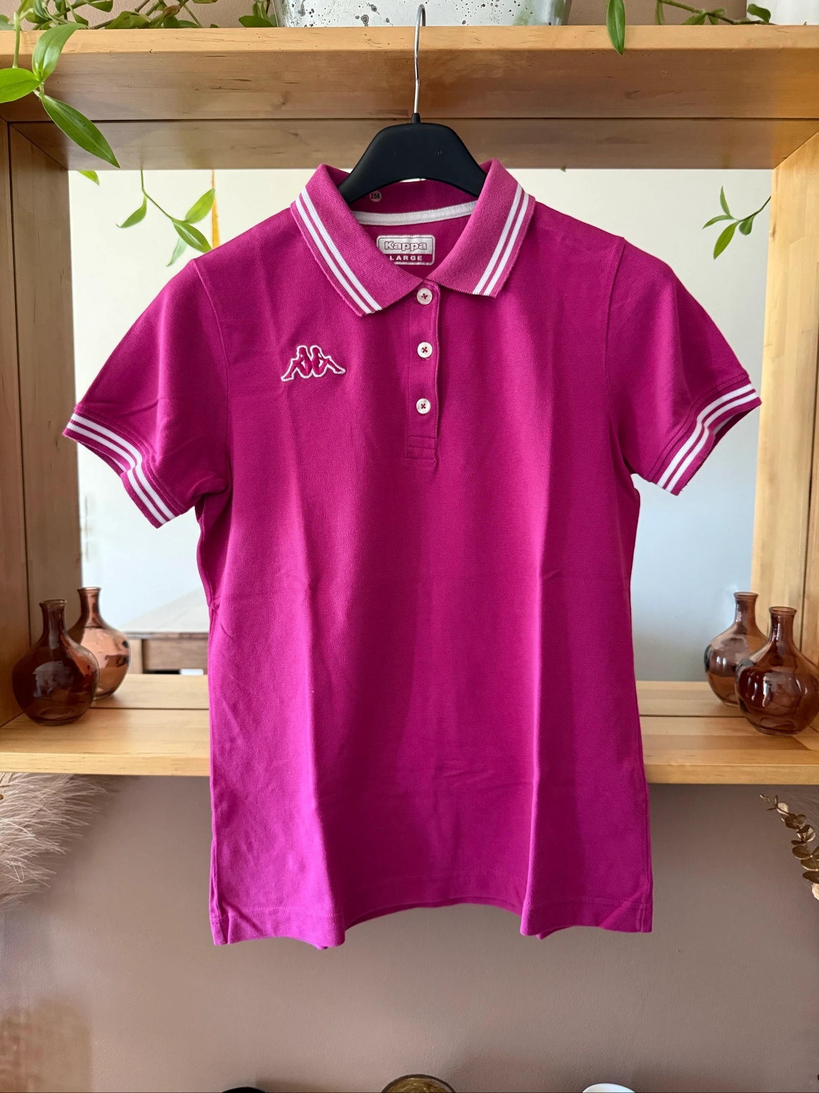 Lot 4 Polos Femme Kappa – Tamanho L / XL – Rosa Verde Azul – Estado Perfeito – photo 2